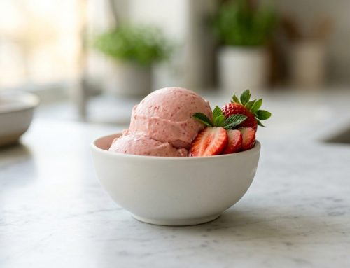 Çilekli Dondurma (Süt Bazlı)